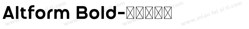 Altform Bold字体转换